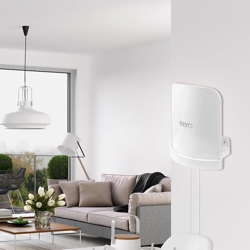 HOLACA Wall Mount Holder for eero Max 7 WiFi,Simple and Sturdy Wall Mount Holder Stand Bracket for eero Max 7 WiFi by (1Pack, White) - Image 5